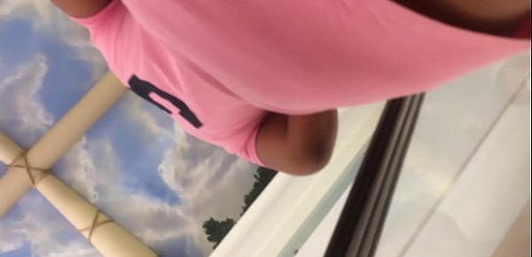  ass under pink skirt on an escalator.MOV